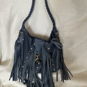 JJ WINTER Rare Blue Fringe Women's Bag